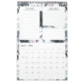 Nocturnal Floral Watercolor Jahr Planer Kalender (Mär 2026)