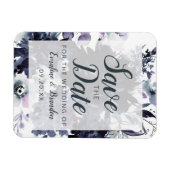 Nocturnal Floral Watercolor Trendy Save the Date Magnet (Horizontal)