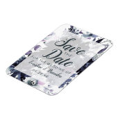 Nocturnal Floral Watercolor Trendy Save the Date Magnet (Linke Seite)