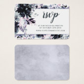 Nocturnal Floral Wedding Website UAWG Insert Cards (Vorne & Hinten)