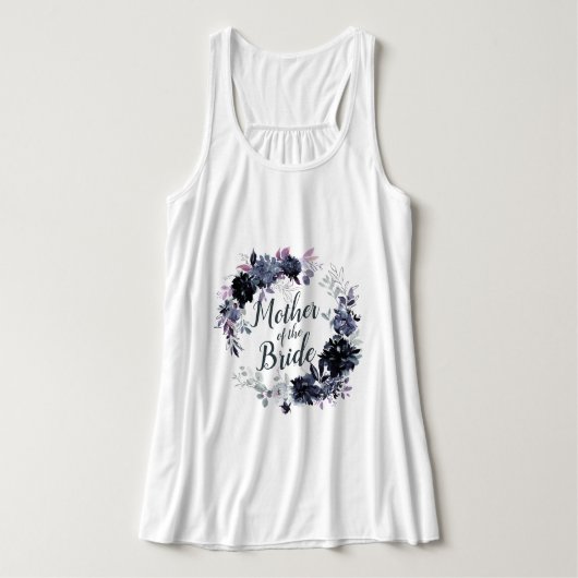 Nocturnal Floral Wreath Mother of the Bride Tank Top (Design Vorderseite)