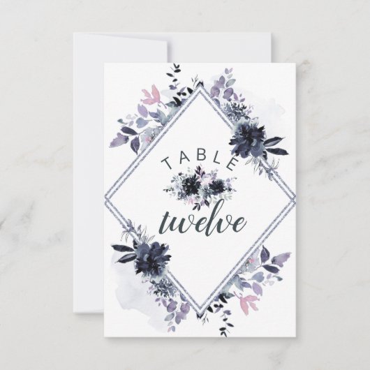 Nocturnal florale Hochzeiten Tischnummern (Vorderseite)