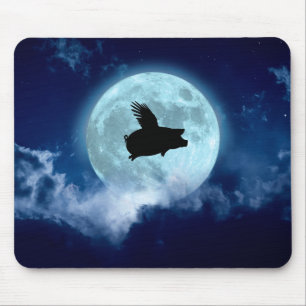 Nocturnal Flying Pig Mousepad