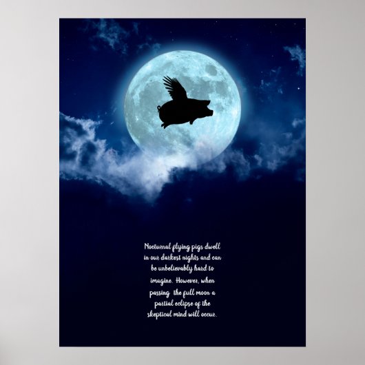 Nocturnal Flying Pig Poster (Vorne)