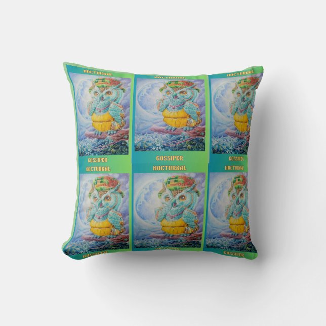  NOCTURNAL GOSSIPER throw pillow  Kissen (Vorderseite)