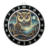 Nocturnal Majesty Owl Dartboard Design Dartscheibe (vorne)