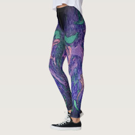 Nocturnal Prowl Abstrakt Pour Leggings