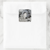 Nocturnal Quadratischer Aufkleber (Tasche)