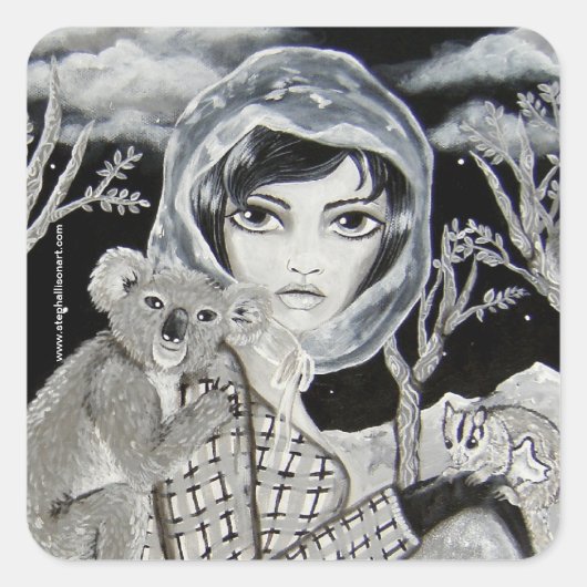 Nocturnal Quadratischer Aufkleber (Vorderseite)