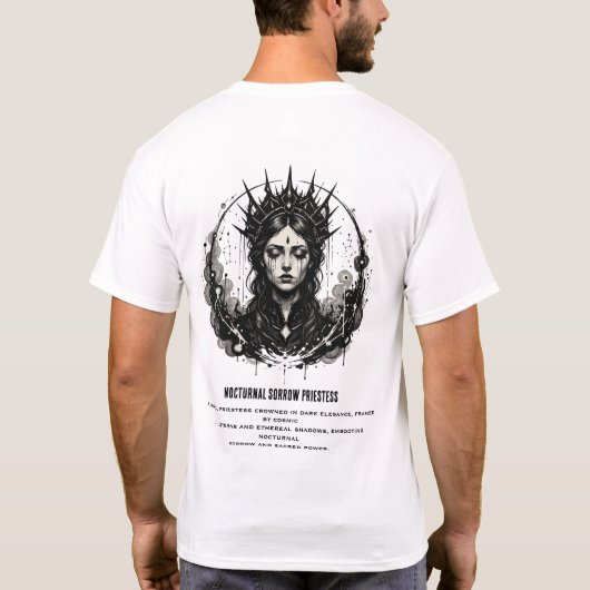 Nocturnal Sorrow Priestess T-Shirt (Rückseite)