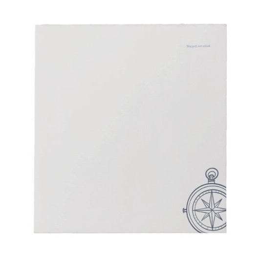 Nocturnal Study dark academia compass Notizblock (Vorderseite)