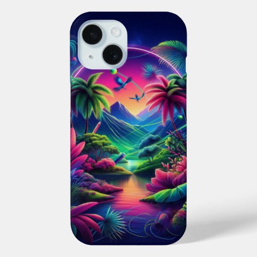 "Nocturnal Tropical Paradise" Case-Mate iPhone Hülle (Rückseite)