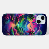 "Nocturnal Tropical Paradise" Case-Mate iPhone Hülle (Rückseite (Horizontal))