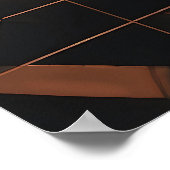 Nocturnale Bernstein-Geometrie Poster (Ecke)