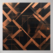 Nocturnale Bernstein-Geometrie Poster (Vorne)