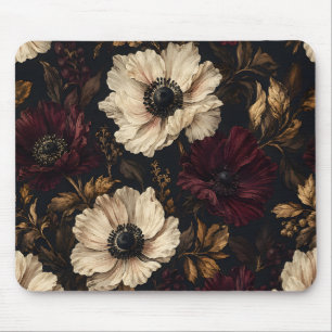 Nocturne Anemone Moody Florals Mousepad