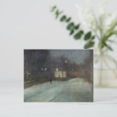 Nocturne in Grauschnee und Gold in der Chelsea dur Postkarte (Stehend Vorderseite)