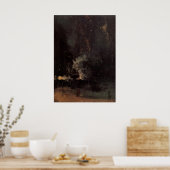 Nocturne in Schwarz und Gold die abfallende Rakete Poster (Küche)