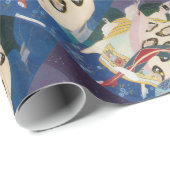 NOCTURNE MIT MASKEN / Art Déco Venezianische Masqu Geschenkpapier (Rolleneckpunkt)