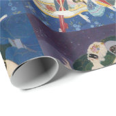 NOCTURNE MIT MASKEN / Art Déco Venezianische Masqu Geschenkpapier (Rolleneckpunkt)