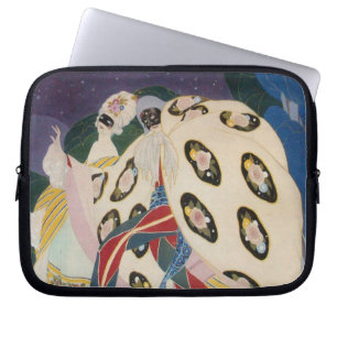 NOCTURNE MIT MASKEN / Art Déco Venezianische Masqu Laptopschutzhülle