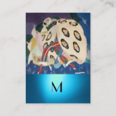 NOCTURNE MIT MASKEN / Venezianische Maskenmonogram Visitenkarte (Rückseite)