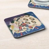 NOCTURNE MIT MASKEN / Venezianische MASKERN Getränkeuntersetzer (Linke Seite)