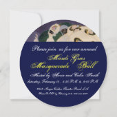 NOCTURNE MIT MASKS ,MARDI GRAS MASQUERADE BALL EINLADUNG (Rückseite)