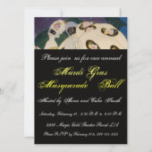 NOCTURNE MIT MASKS ,MARDI GRAS MASQUERADE BALL EINLADUNG (Rückseite)