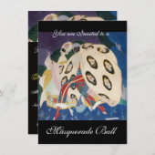 NOCTURNE MIT MASKS ,MARDI GRAS MASQUERADE BALL EINLADUNG (Vorne/Hinten)