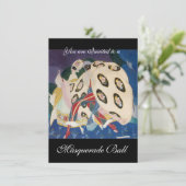 NOCTURNE MIT MASKS ,MARDI GRAS MASQUERADE BALL EINLADUNG (Stehend Vorderseite)