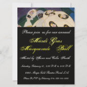 NOCTURNE MIT MASKS ,MARDI GRAS MASQUERADE BALL EINLADUNG (Rückseite)