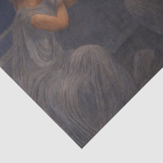 Nocturne (Stille) von Gaetano Previati Seidenpapier (Ausschnitt)