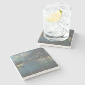 Nocturne von Venedig (von Glenn Cooper Henshaw) Steinuntersetzer (Seitenansicht)