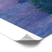Nocturne Winter Wonderland Christmas Pine Poster (Ecke)