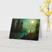 Nocturnic Creature - Bigfoot, Sasquatch Art Karte (Gelbe Blume)