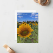 Nodding Sunflower Mitteilungskarte (Vorderseite/Rückseite Beispiel)