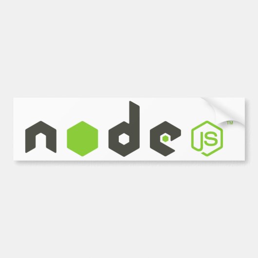 NodeJS! Autoaufkleber (Vorne)