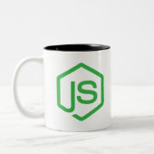Nodejs Logo Javascript-Web-Entwickler Zweifarbige Tasse (Links)
