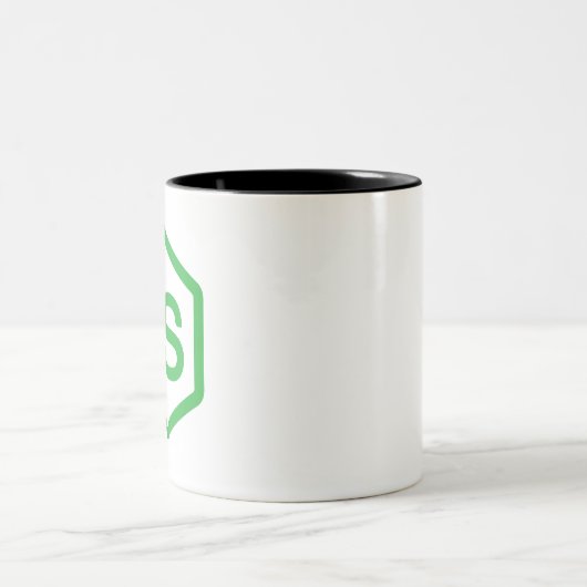Nodejs Logo Javascript-Web-Entwickler Zweifarbige Tasse (Mittel)