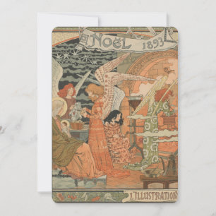 Noel 1893 Weihnachtskarte Feiertagskarte