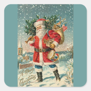 NOEL-AUFKLEBER QUADRATISCHER AUFKLEBER