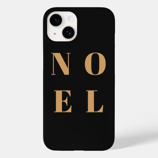 Noel Black and Gold Trendy Stylish Christmas Case-Mate iPhone Hülle (Rückseite)