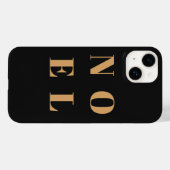 Noel Black and Gold Trendy Stylish Christmas Case-Mate iPhone Hülle (Rückseite (Horizontal))