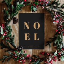 Noel Black and Gold Trendy Stylish Christmas