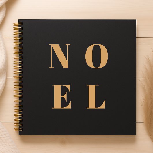 Noel Black and Gold | Trendy Stylish Christmas Notizblock