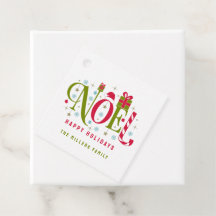 Noel colorful and fun typography resign