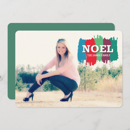 Noel Feiertagskarte (Vorne/Hinten)