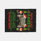 Noel Fun Gamer - Press Start For Christmas  Fleecedecke (Vorderseite (Horizontal))