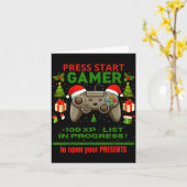 Noel Fun Gamer - Press Start For Christmas Karte (Gelbe Blume)